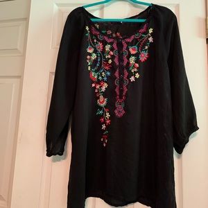 Johnny Was Black Tunic XL